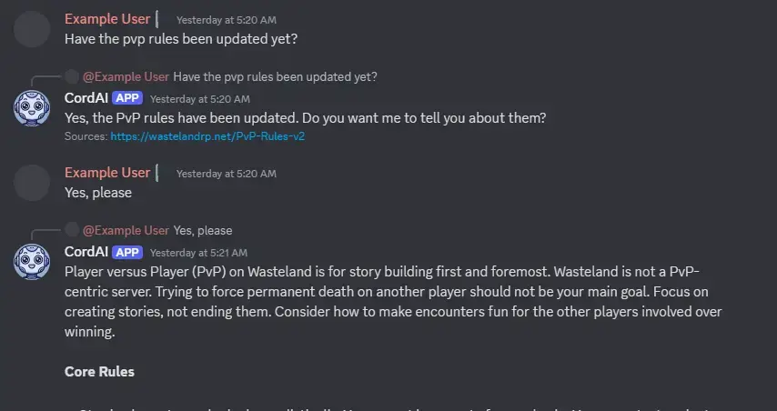 User asking question to a knowledge base agent
